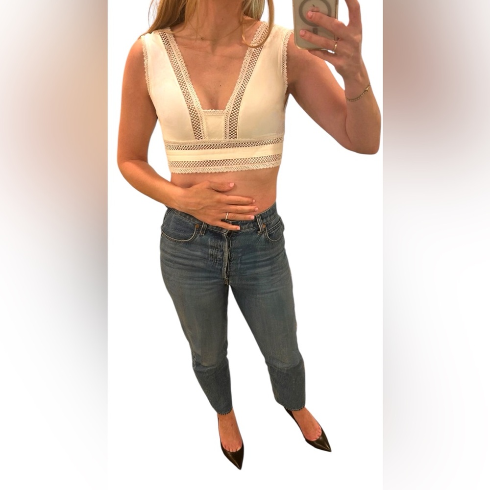 NWT Reiss Ivy Lace Crop top size 4